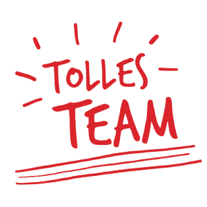 Sujet mit der Aufschrift: "Tolles Team."