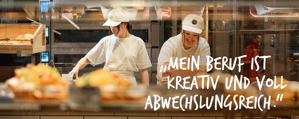 Sujet mit der Aufschrift: "Mein Beruf ist kreativ und voll abwechslungsreich."