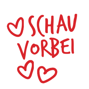 Sujet mit der Aufschrift: "Schau vorbei."