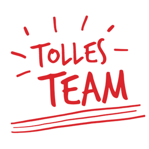 Sujet mit der Aufschrift: "Tolles Team."