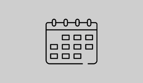 Ein Kalender-Icon auf einem grauen Hintergrund