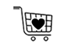 Einkaufswagen mit Herz-Icon