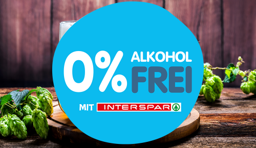 "0% Alkoholfrei mit INTERSPAR"-Bubble