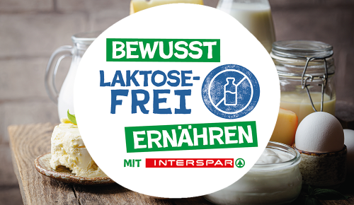"Bewusst Laktosefrei mit INTERSPAR"-Bubble