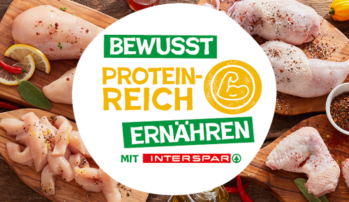"Bewusst Proteinreich mit INTERSPAR"-Bubble