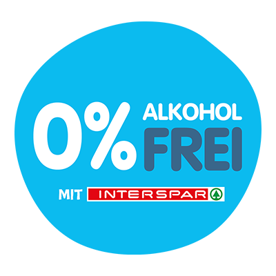 "0% Alkoholfrei mit INTERSPAR"-Bubble