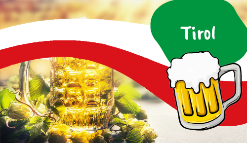 Sujet zur Bierverkostung im Bundesland Tirol