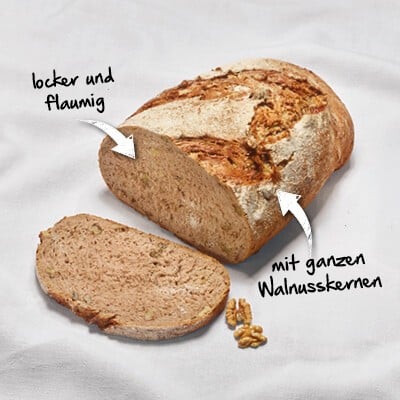 Contentseite Banner Walnussbrot