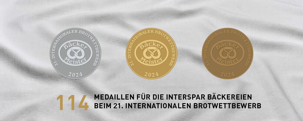 Medaillen des Backstube-Teams von INTERSPAR
