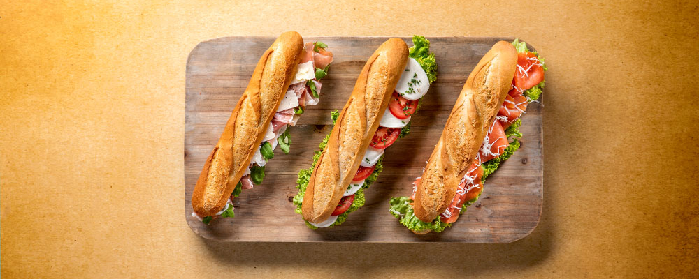 Drei verschiedene Baguettes aus der INTERSPAR Market Kitchen