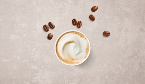 Frischer Cappuccino aus der Market Kitchen Wien Mitte The Mall