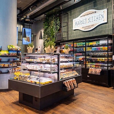 Blick in die Market Kitchen in Wien Mitte