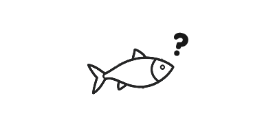 Fisch und ein Fragezeichen-Icon