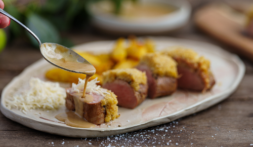 SPAR Mahlzeit! Schweinsfilet mit Apfel-Kren-Kruste