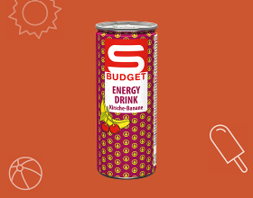 S-BUDGET Energy Drink Kirsche-Banane