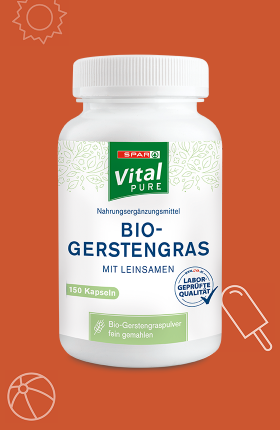 SPAR Vital PURE Bio-Gerstengras mit Leinsamen 150 Kapseln