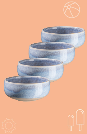 Schüssel 3er Set Aquata 14cm, in blau