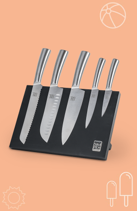 SIMPEX PROFESSIONAL Messerblock 5tlg. magnetisch