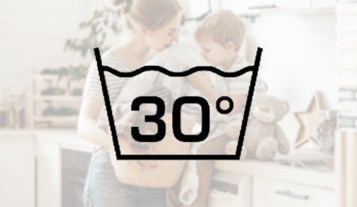Waschsymbol: Normalwaschgang mit 30°