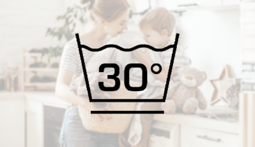 Waschsymbol: Schonwaschgang mit 30°