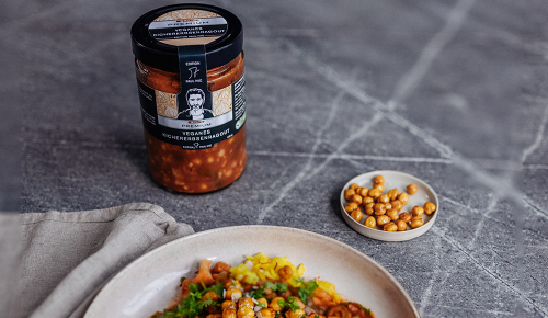 Kichererbsenragout mit Safranreis