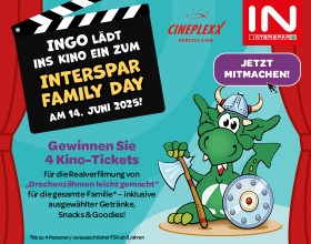 INGO lädt ins Kino ein zum INTERSPAR Family Day am 14. Juni 2025