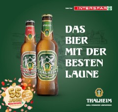 55 Jahre INTERSPAR-Signet in Kooperation mit Thalheim: "Das Bier mit der besten Laune"