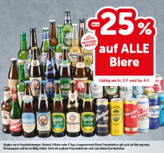 bis zu -25% auf alle Biere. Gültig am Fr, 3.7. und Sa, 4.7.