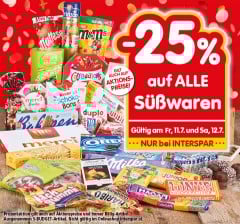 25% auf ALLE Süßwaren