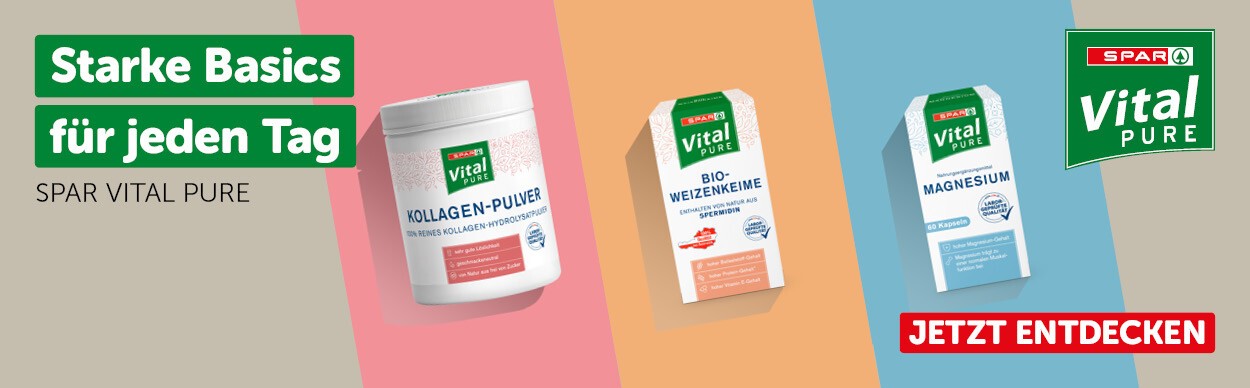 Starke Basics für jeden Tag. SPAR VITAL PURE