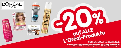25% auf ALLE Loreal-Produkte