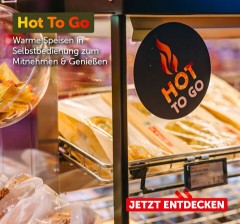 Hot To Go: Warme Speisen in Selbstbedienung zum Mitnehmen & Genießen.