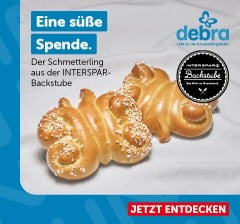Eine süße Spende: Der Schmetterling aus der INTERSPAR-Backstube