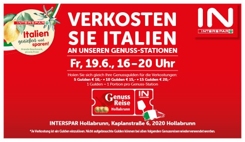 Headerslider der Genussreise im INTERSPAR Hypermarkt IM58 Hollabrunn