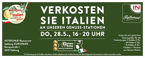 Headerslider der Genussreise im INTERSPAR Restaurant IM50 Salzburg Europark