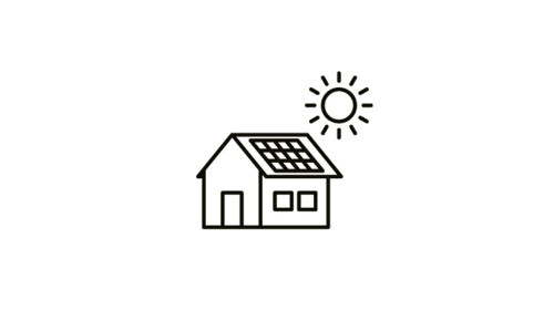 Icon, das für nachhaltiges Bauen steht