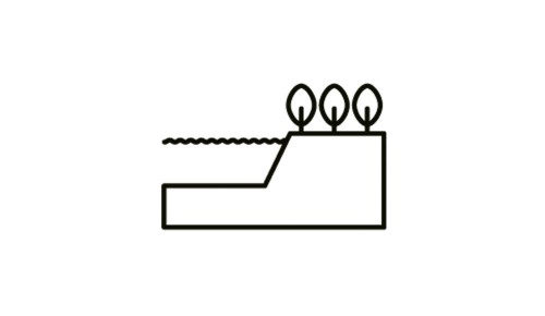 Icon, das für nachhaltiges Bauen steht