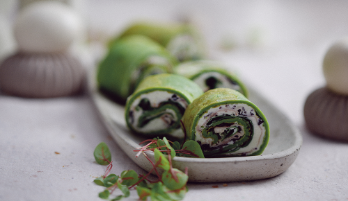 SPAR Mahlzeit Spinat-Wraps mit Schinken und Kren