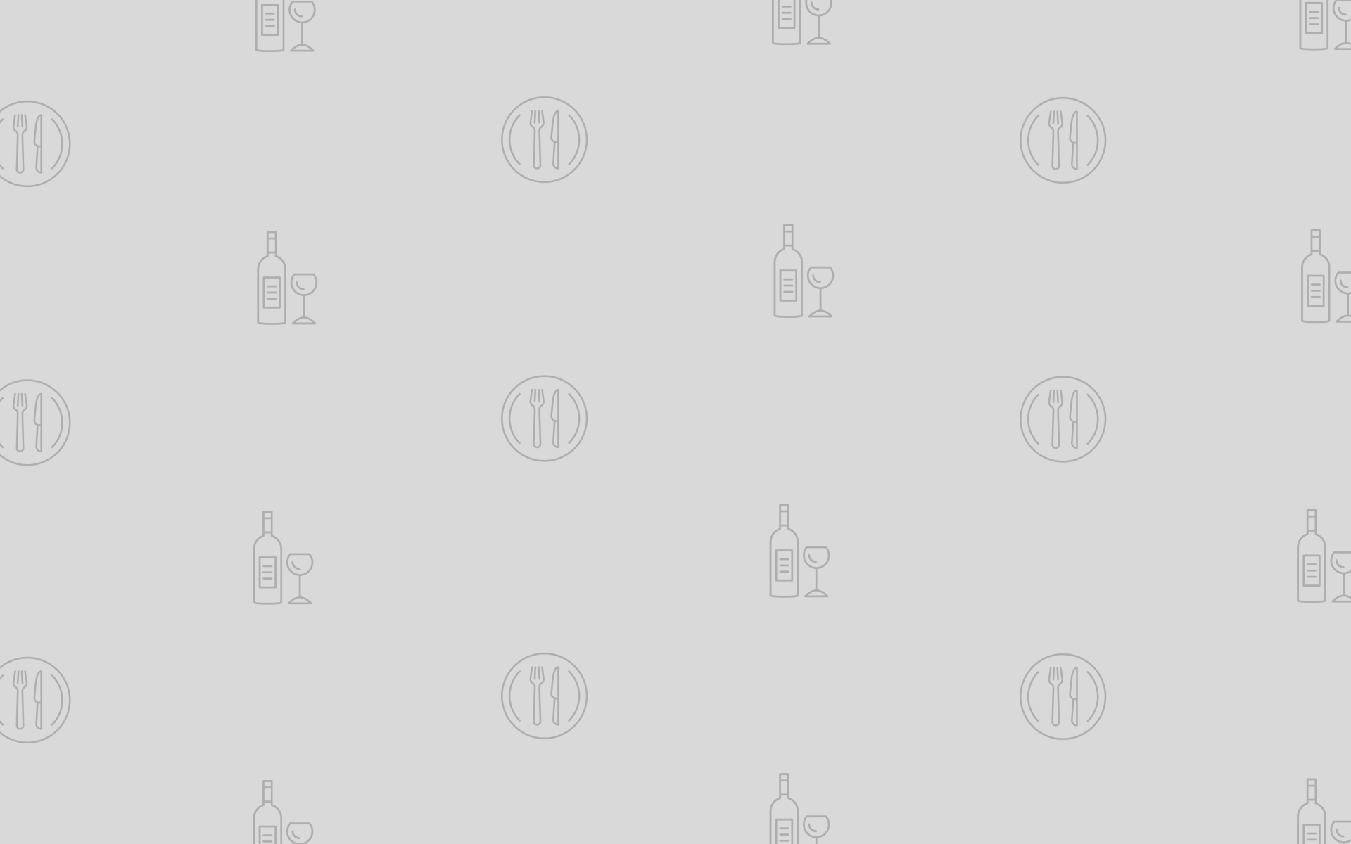 Verschiedene Kulinarik-Icons auf einem grauen Hintergrund