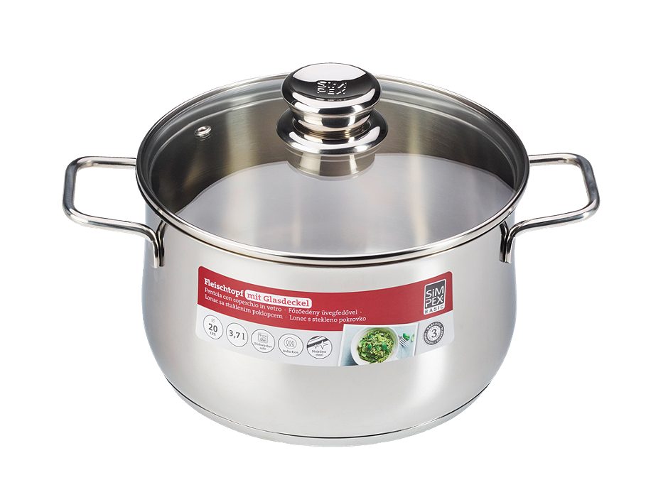 SIMPEX BASIC Fleischtopf 20 cm mit Deckel