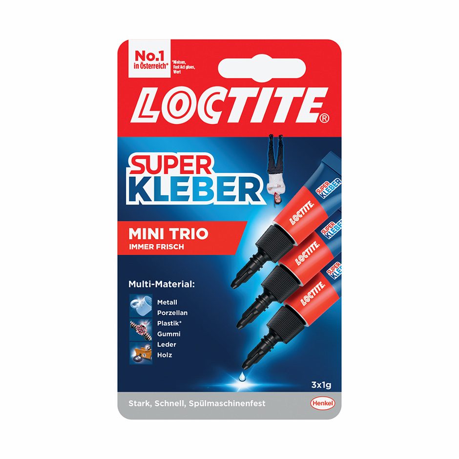 Loctite Sekundenkleber Mini Trio 3x1g