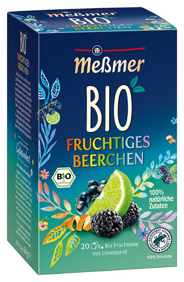 Messmer Bio Früchteteemischung Fruchtiges Beerchen 20 Teebeutel