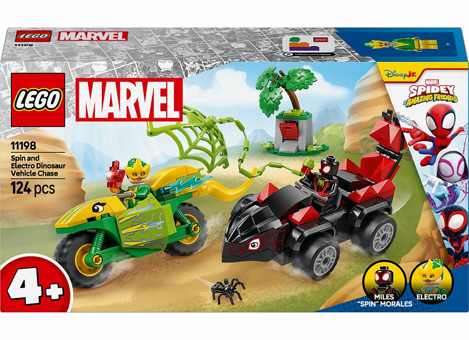 LEGO Actionspaß m Spin und Electro in ihren Dino-Flitzern 11198