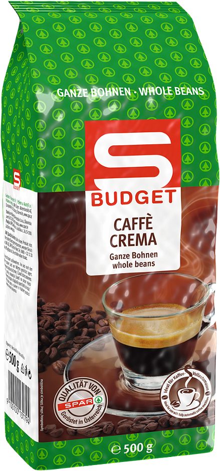S-BUDGET Caffè Crema ganze Bohne 500 G