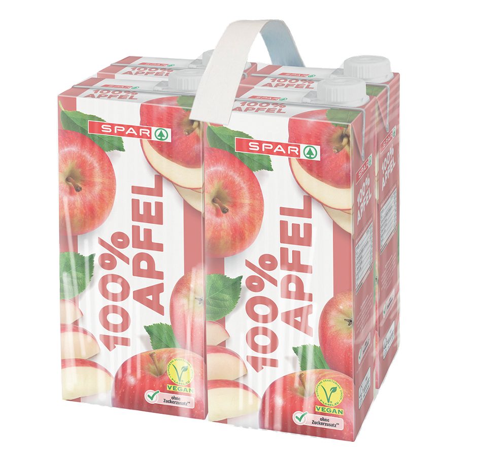 SPAR Apfelsaft 100% 4x1l 4 L EINWEG ohne Pfand