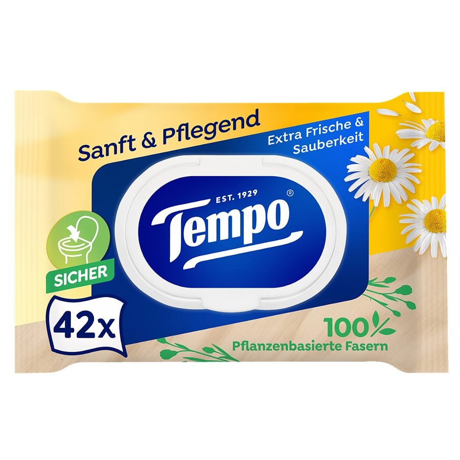 Tempo Feuchte Toilettentücher sanft & pflegend 42 Stück