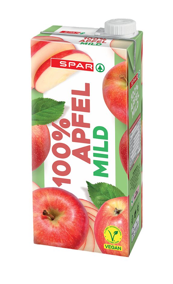 SPAR 100% Apfelsaft mild 1 L EINWEG ohne Pfand