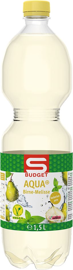 S-BUDGET Aqua+ Birne-Melisse 1,5 L EINWEG mit Pfand