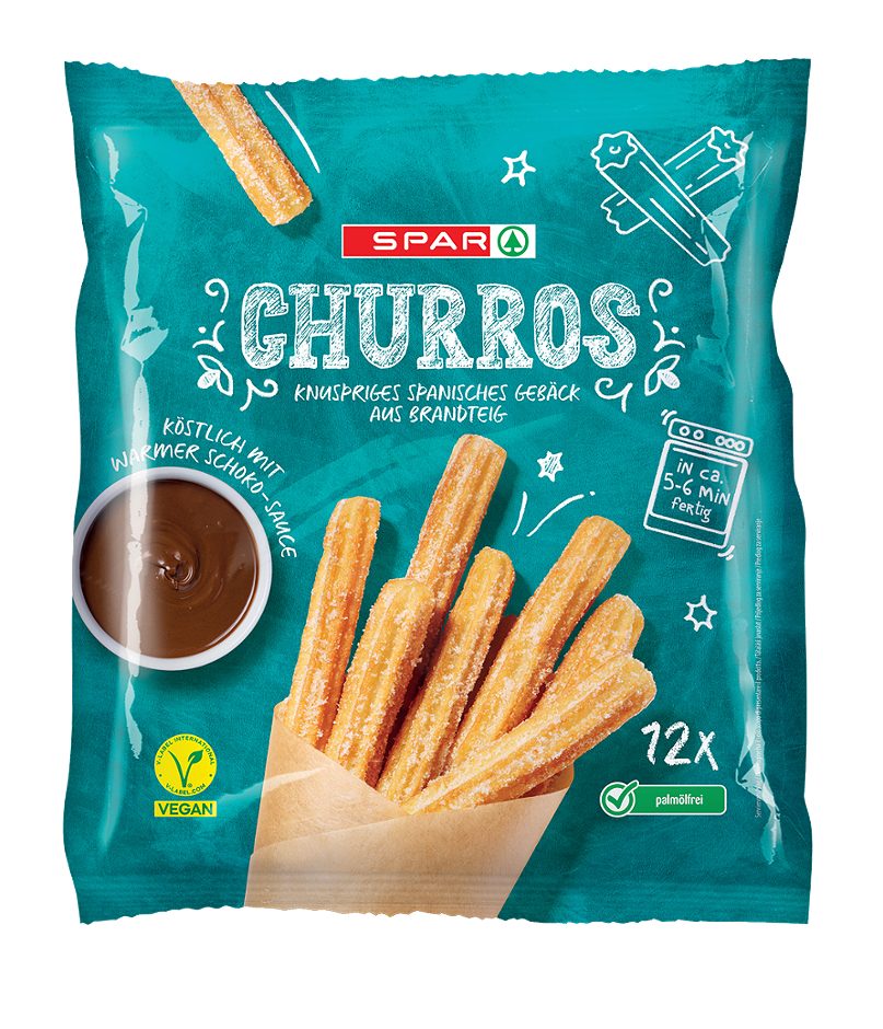 SPAR Streetstyle Churros knuspriges spanisches Gebäck 12 Stück 300 G