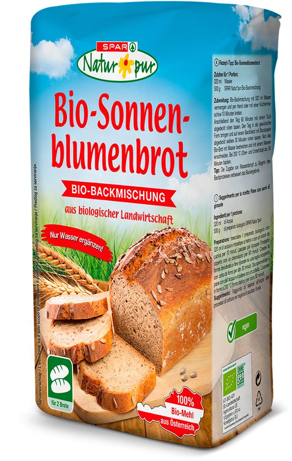 SPAR Natur*pur Bio-Backmischung Bio-Sonnenblumenbrot 1 KG